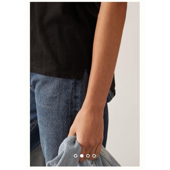 Anthropologie T.La Flutter-Sleeved Tee Black New Size Small Top ANTHRO Summer - Picture 9 of 9